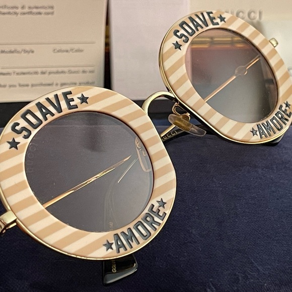 Gucci unisex round sunglasses - Picture 3 of 16